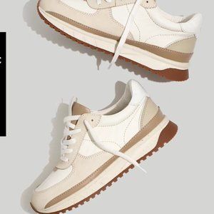 white and cream madewell chunky sneakers